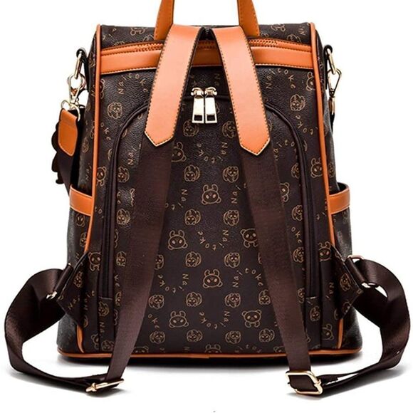 Tammy Women Backpack PU- BROWN main image 7